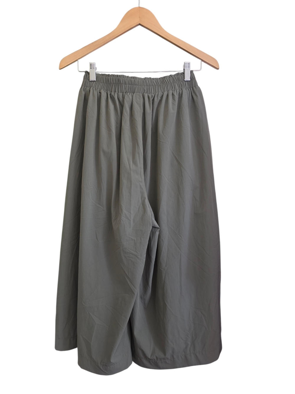 Relaxed Olive Green Wide-Leg Trousers - Picture 3 of 8